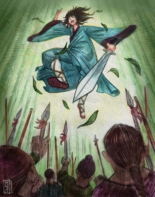 Flying Maiden Flashing Sword